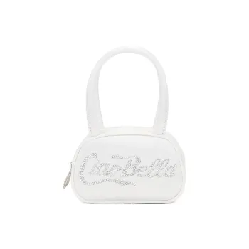 AMINA MUADDI Silk Satin Handbag Women's White
