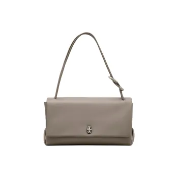 MARC JACOBS Leather Handbag Shoulder Bag Large Size Women's Cement
