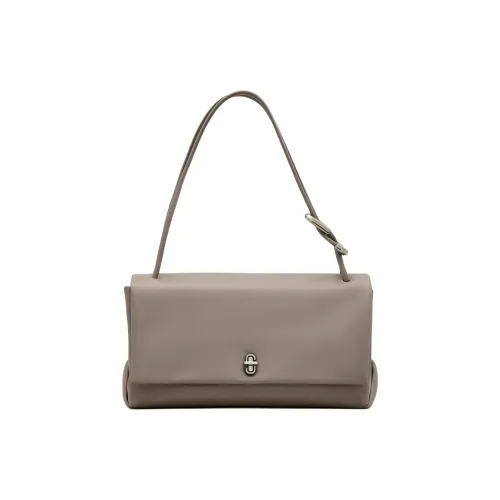 MARC JACOBS Leather Handbag Shoulder Bag Large Size Women's Cement