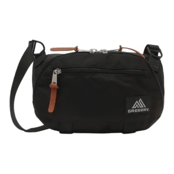 GREGORY Nylon Shoulder Bag, Crossbody Bag Unisex Black