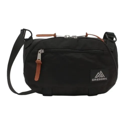GREGORY Nylon Shoulder Bag, Crossbody Bag Unisex Black