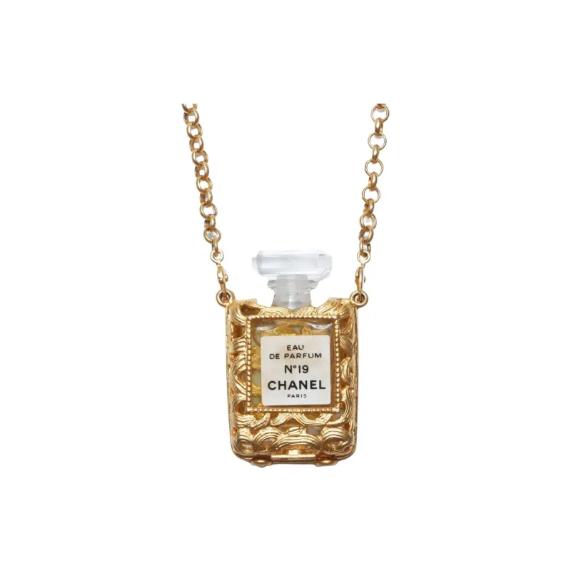 CHANEL 1990s Perfume Bottle Necklace-2