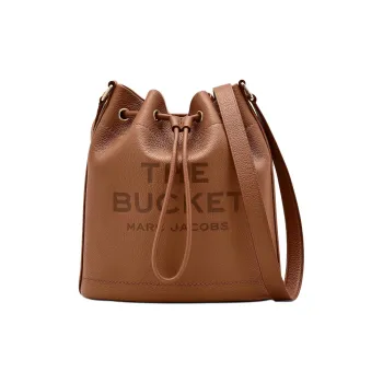 MARC JACOBS Grained Leather Bucket Bag Handbag Shoulder Bag Women's Moroccan Nut Oil Brown