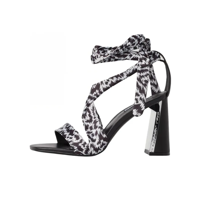 Karl Lagerfeld Masque 90mm Scarf wrap Sandals Women's-0