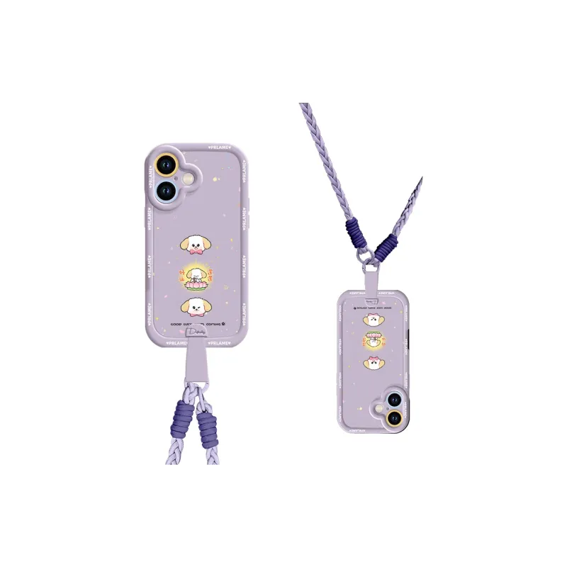 Sen Dog Silicone Material With Lanyard Backpack Style Phone Cases Compatible With Apple 16 Pro Max/Pro/Plus/15/14/13-12