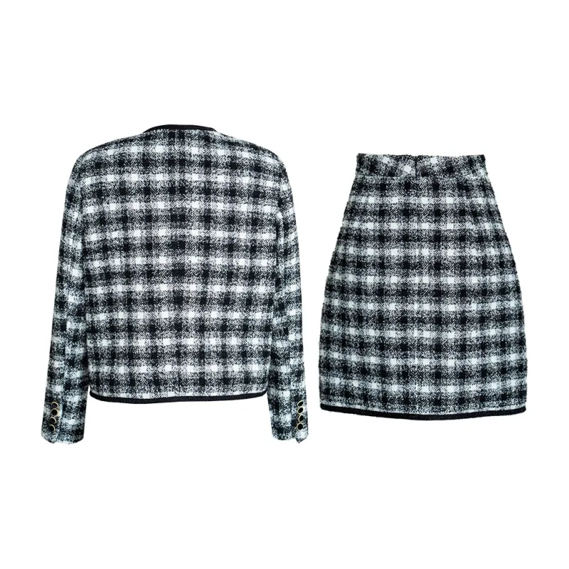 ROEYSHOUSE Skirt Set Women's Black White-1