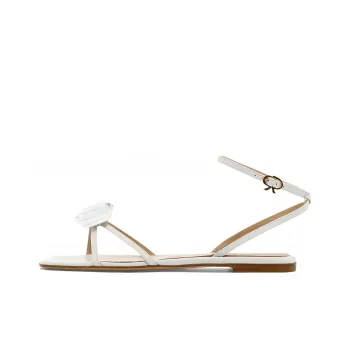 GIANVITO ROSSI Embellished Leather Flat Sandals