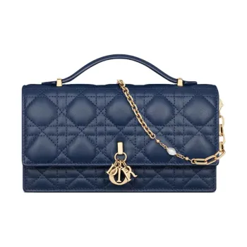 DIOR Miss Dior Lambskin Shoulder Bag, Crossbody Bag, Handbag Mini Women's Denim Blue