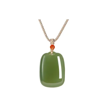 JIAHAOJADE Hetian Jade Necklaces Green Jade Women's
