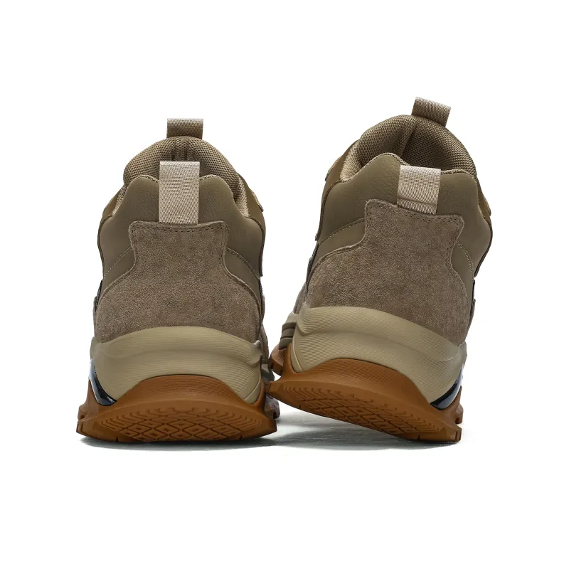 JEEP SPIRIT Warm Wear Resistant Cushioning Height Increasing Slip Resistant Short Snow Boots Men's Natural Deer-3