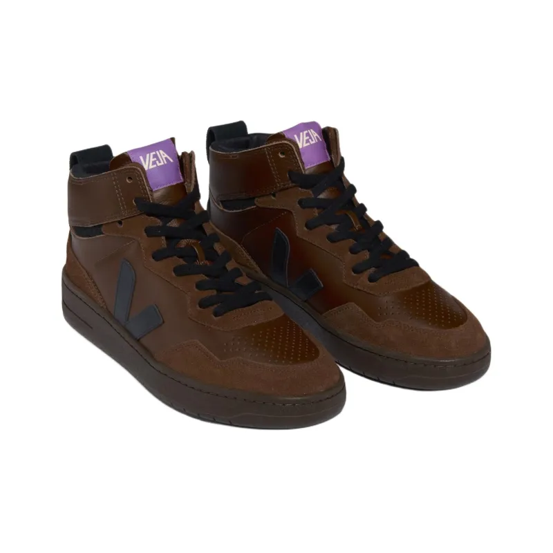 VEJA V-95 High-Top Skateboard Shoes Unisex Brown-2