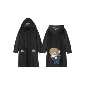 Maultiay Bath Robes Men's Black