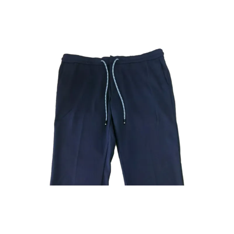 HUGO BOSS FW23 Knitted Sweatpants Men's Marine Blue-2