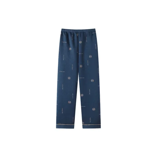 MIIOW Pajama Pants Men's Dark Blue Pattern
