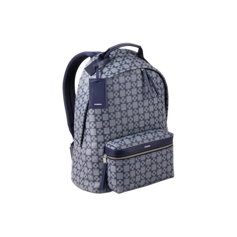 Sandro Artificial Leather Backpack Large Size Men's Blue-1