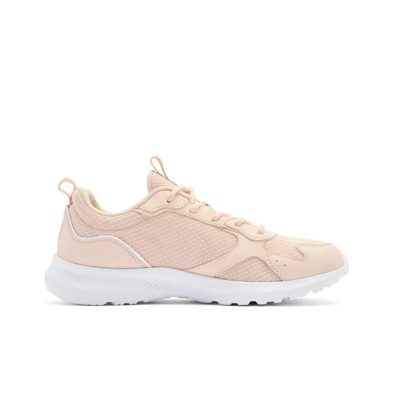 QIAODAN Anti Slip Wear Resistant Low Top Casual Running Shoes Women's Pink White-1