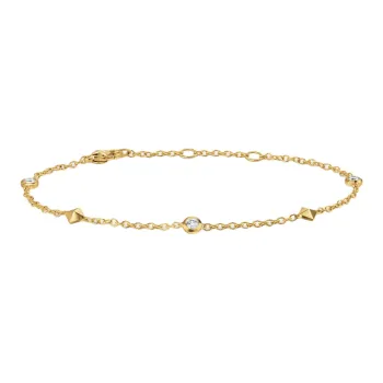 David Yurman 18kt Yellow Gold Petite Modern Renaissance Station Diamond Bracelet 4.6mm