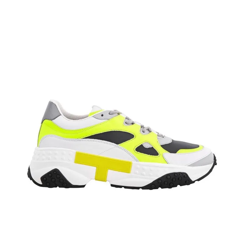 TOD'S Low Top Casual Shoes Men's White Yellow-1