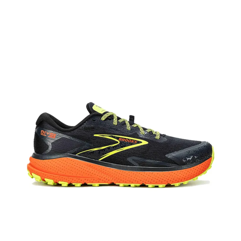 Brooks Divide Cushioned Slip-Resistant Low-Top Running Shoes Men's Black-1