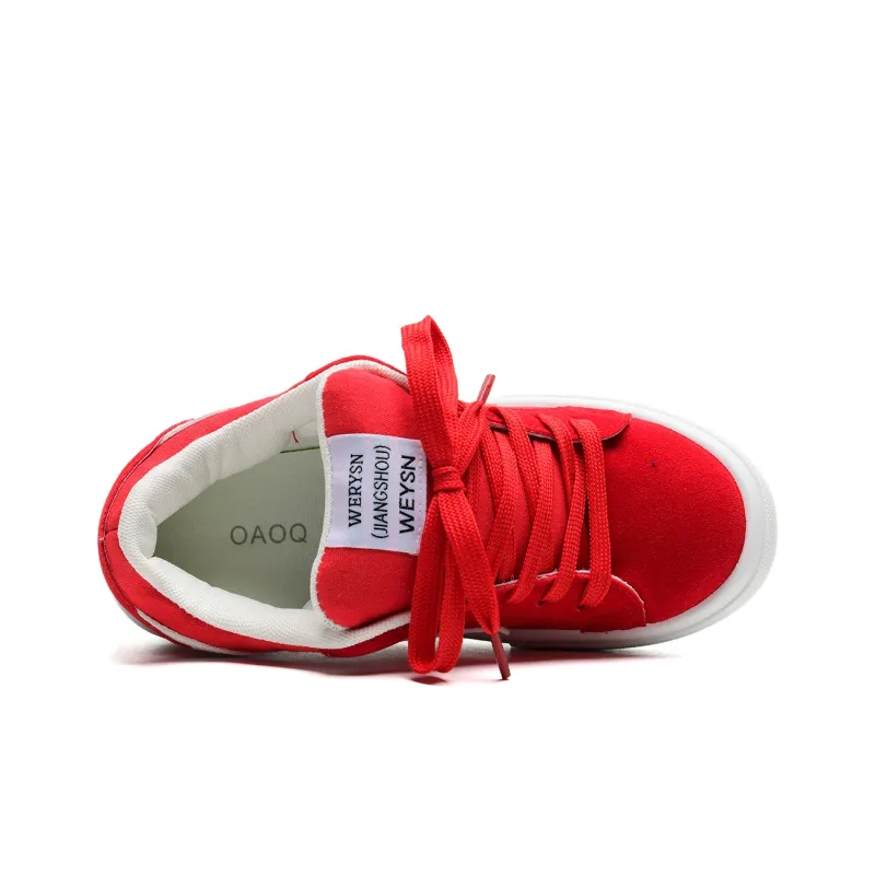 OAOQ Cushioning Height Increasing Abrasion Resistant Lightweight Mat Low Top Casual Shoes Unisex-96