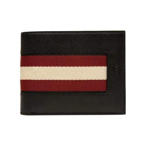 BALLY Leather 3-in-1 Leather Clip Wallet Coin Purse Men's Black