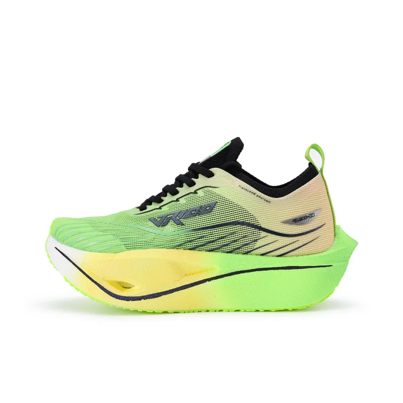 VR100 Slip Resistant, Abrasion Resistant, Breathable Low Top Running Shoes Unisex Mismatched Color Red & Green-1