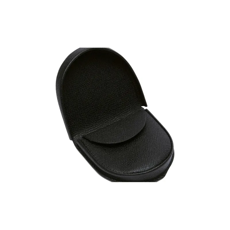 Valextra Cow Leather Coin Purse Unisex Black-3