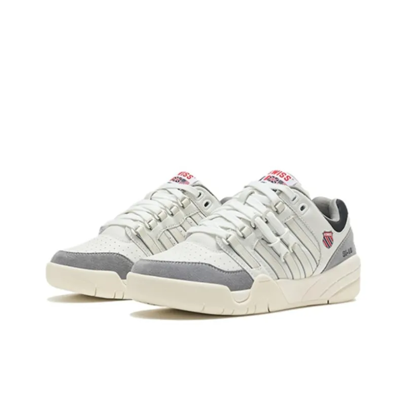 KSWISS Si-18 Anti-Slip Wear-Resistant Low-Top Skateboard Shoes Women's White-1