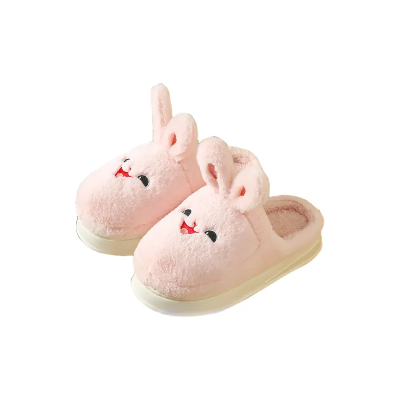 MAIMENG&XIAOTIANTUAN High Heel Home Indoor Cute Rabbit Winter Fleece Lined Soft Sole Slippers-2