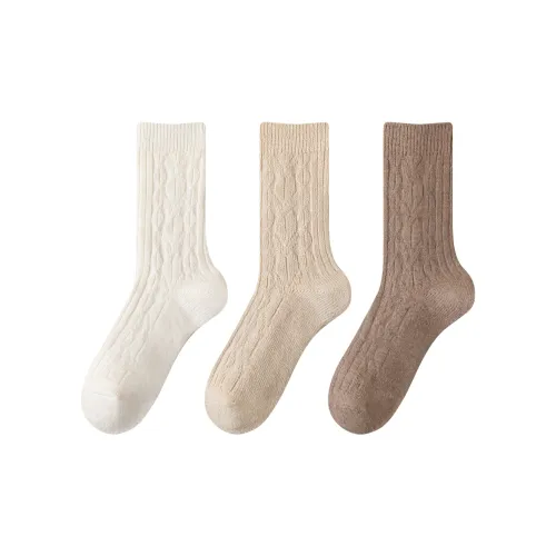 XXLLG Mid Calf Socks Women's 3 Pack
