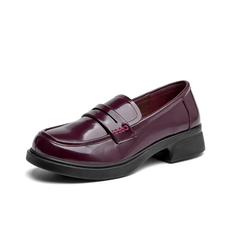 AOKANG Loafers 3.5cm Women's Burgundy-0