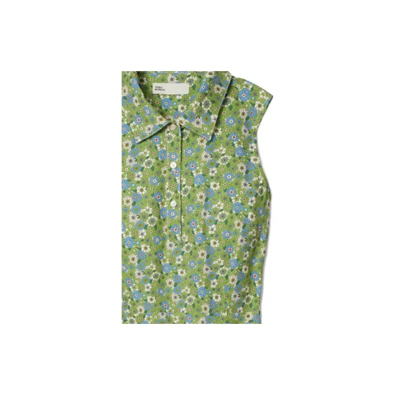 TORY BURCH SS23 Sleeveless Dress Women's Green-5