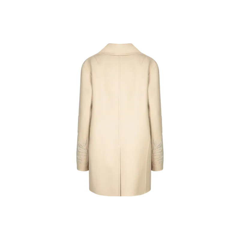 ERMANNO SCERVINO Single Breasted Embroidered Coat-1