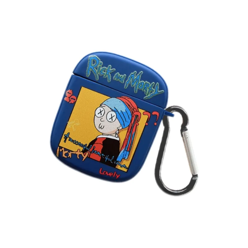 Koman Apple Compatible With AirPods 1/2/3/Pro 1/2 Generations TPU Rick And Morty Headphone Cases-2