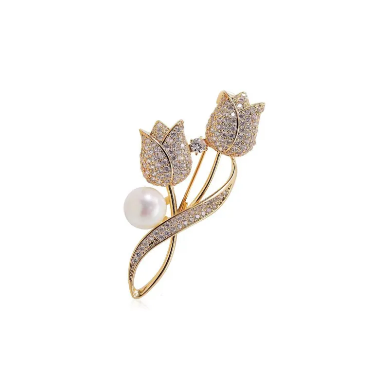 Vegetarian Alloy Zircon Brooches Women's-0