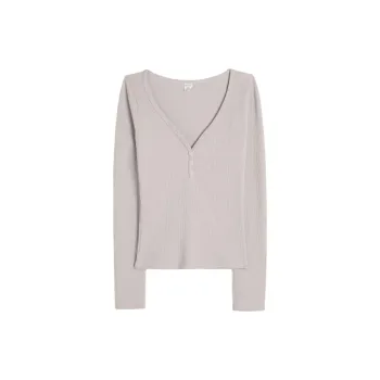 Hollister Pajama Tops Women's Light Gray
