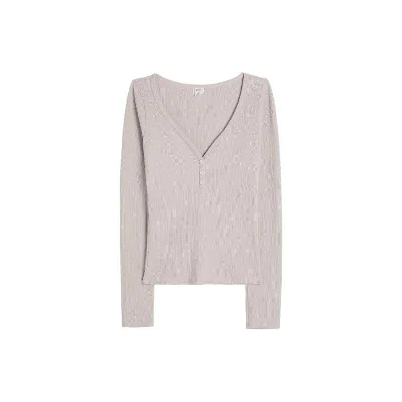 Hollister Pajama Tops Women's Light Gray-0