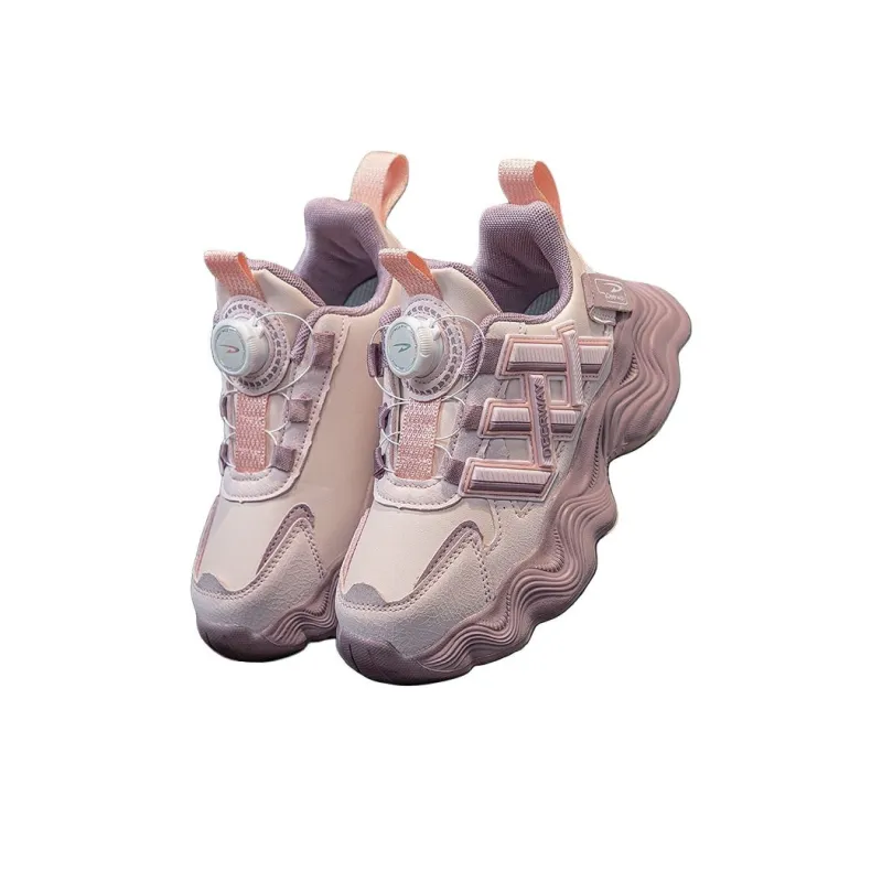 DEERWAY Anti Slip And Wear Resistant Lightweight Cushioning Low Top Kids Lifestyle Shoes Morandi Pink Kids'-2