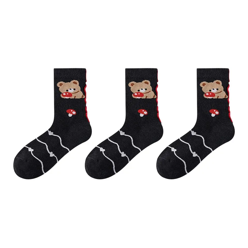 Caramella Mid Calf Socks Women's Combo Set-9