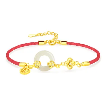 Crafts Women's Hetian Jade Bracelets Pale Greenish White Jade Unisex