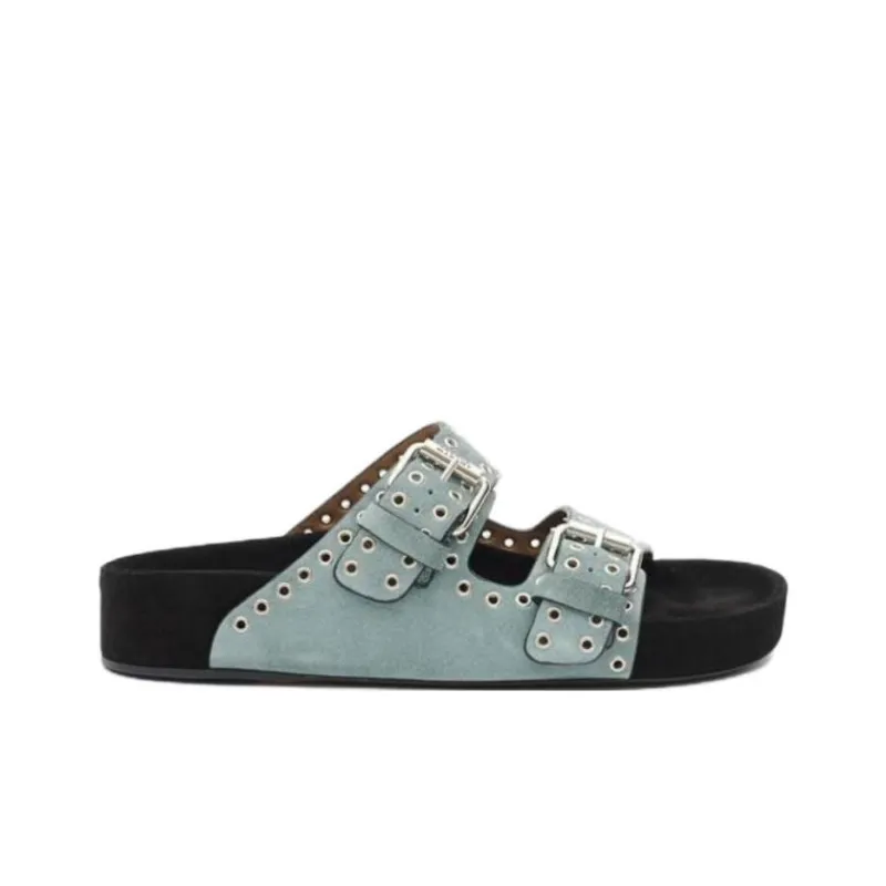 ISABEL MARANT Lennyo Eyelet-embellished Sandals-1