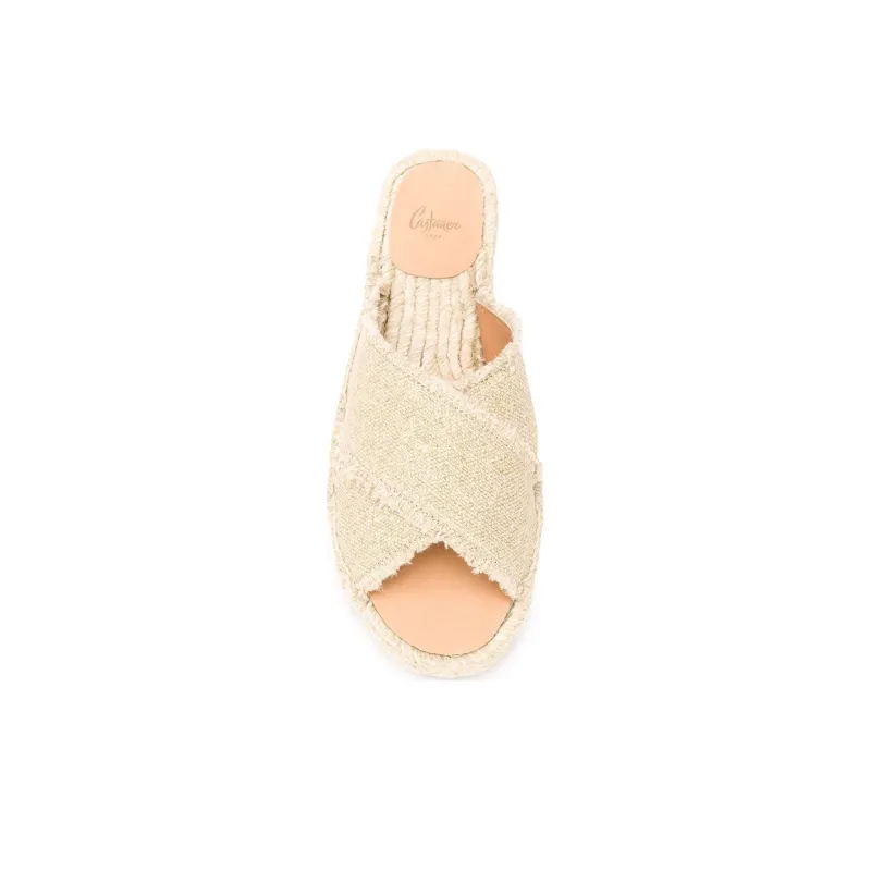 Castañer Palmera Slide Slippers Women's Beige-4
