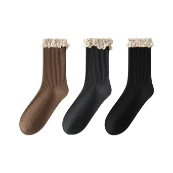 SHIWAJI Mid Calf Socks Women's 3 Pack