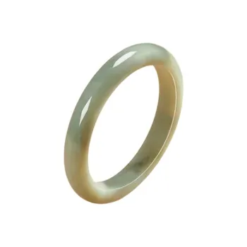 Cuizu Hetian Jade Bangles Pale Greenish White Jade Women's