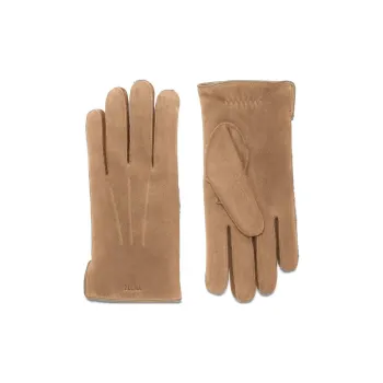 Ermenegildo Zegna Logo Debossed Leather Gloves