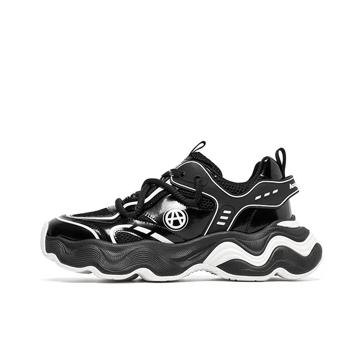 Acupuncture Low Top Chunky Sneakers Men's Black-0