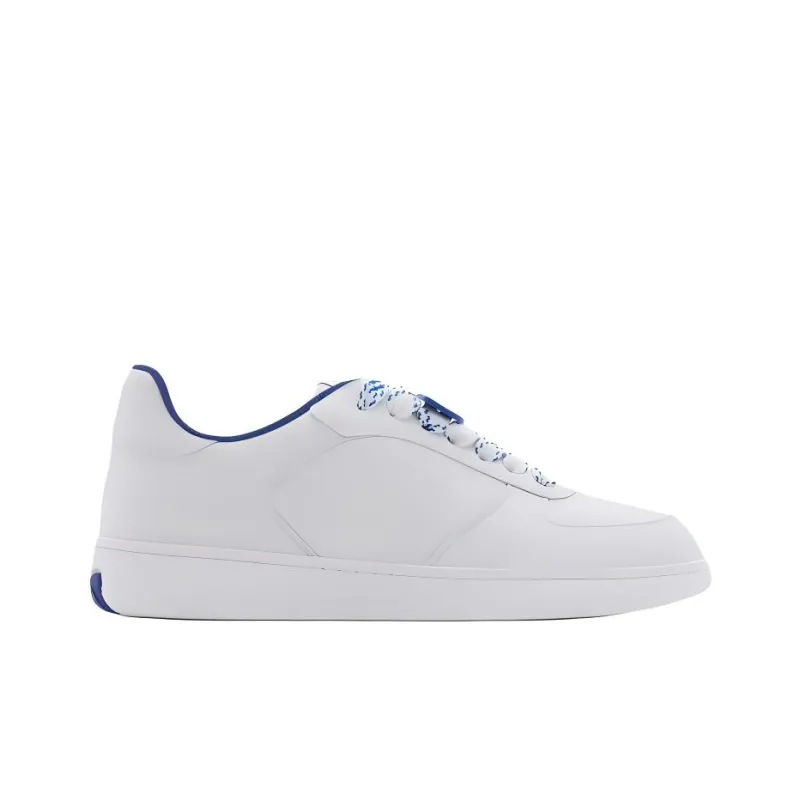 Burberry Terrace Low Top Skateboard Shoes Women's White Blue-1