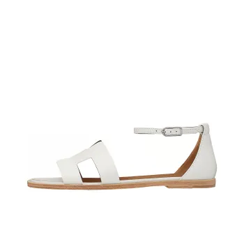 HERMES Santorini One Strap Sandals Women's White