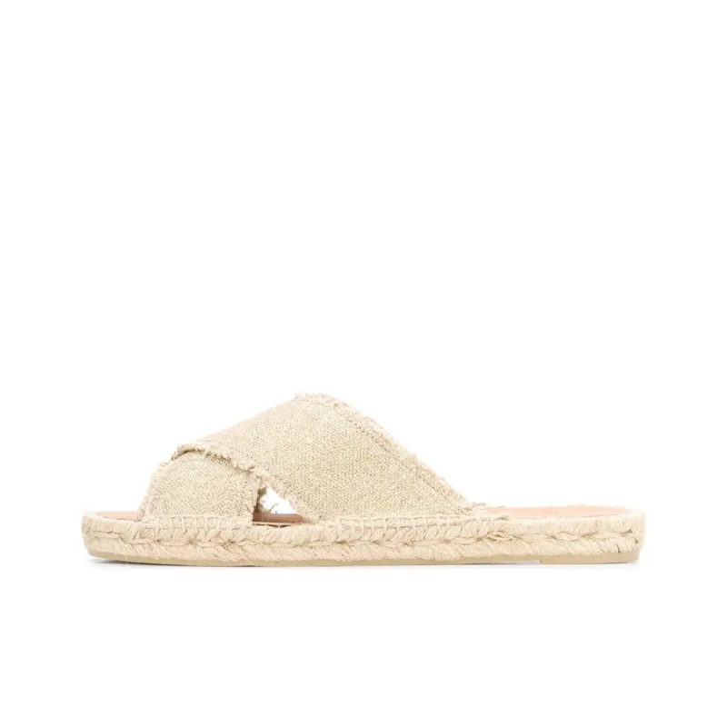 Castañer Palmera Slide Slippers Women's Beige-0