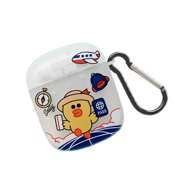 Koman Apple Compatible With AirPods 1/2/3/Pro 1/2 Generations TPU Little Yellow Duck Bear Rabbit Headphone Cases-2